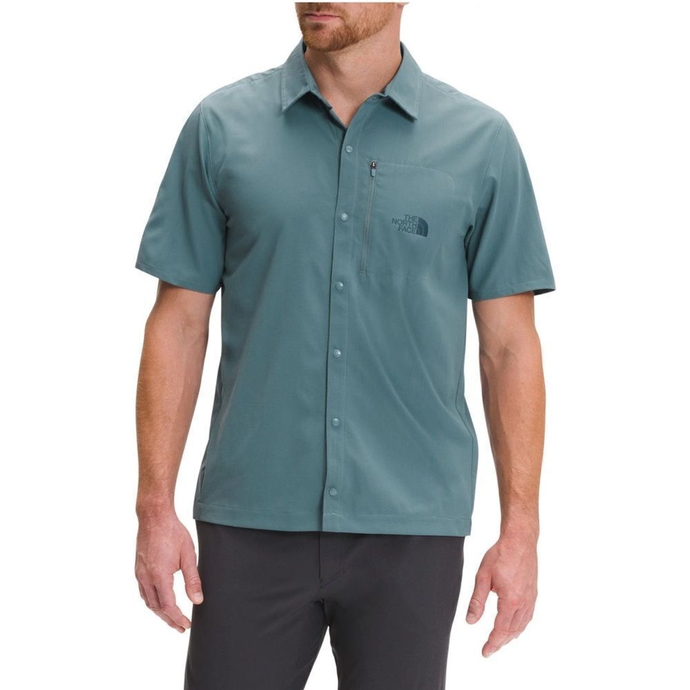THE NORTH FACE First Trail Short Sleeve Shirt Teal Size Large